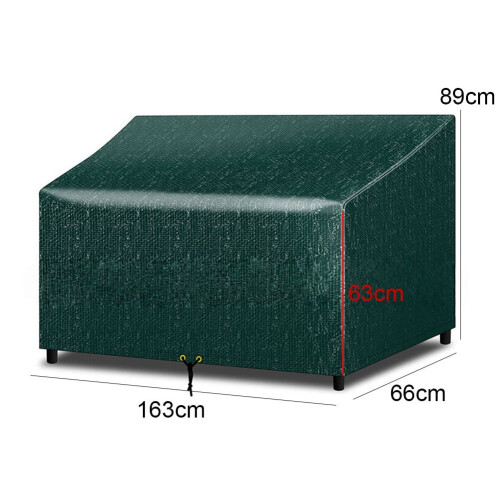 PE Multi-Person Bench Cover Waterproof Sunproof Dustproof Cover with Drawstring 1