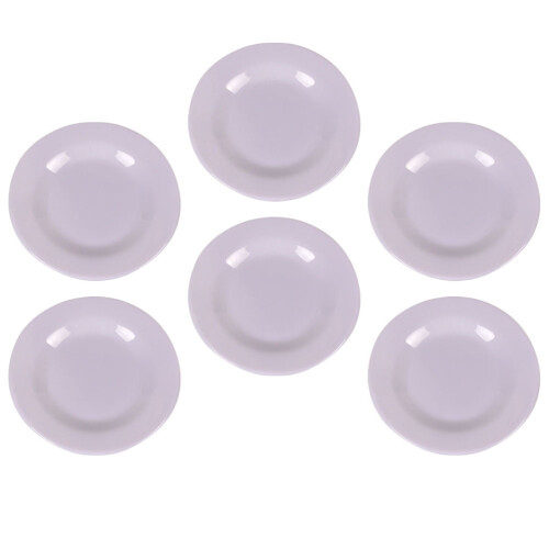 6pcs Miniature Doll House Decorative Plate Model Plastic Plate Model Doll House Tableware 2