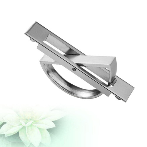 Tatami Cabinet Handle Hidden Grip Pull Silver 2pcs 2