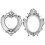 LITINKIMI Picture Frames Resin Silver 2Pcs 4.3x3.5x0.4In 4