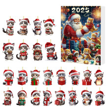 Set de calendar acrilic cu numărătoare inversă 2D cu pisică drăguță (24 buc) – Compatibil cu temporizatorul de uscător M460-g,