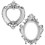 LITINKIMI Picture Frames Resin Silver 2Pcs 4.3x3.5x0.4In 6