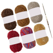 Barevná polyesterová příze 1,76 oz 120 yardů 1,76 oz/50 g Příze Scrubby pro háčkování