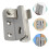 Door Latch Handles Indoor Gate Combination Bolts Lock Silver 8