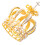 Bridal Headband Crown Tiara Crown Golden 1Pack 2