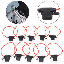 10Pcs Car Waterproof Fuse Box Adapter Line Cutoff Switch Socket 12Awg Car Fuse