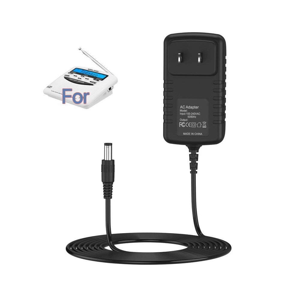 Charger Compatible With Midland Wr120 Public Alert Digital Weather/Snooze Noaa Alert Radio 9405492505377
