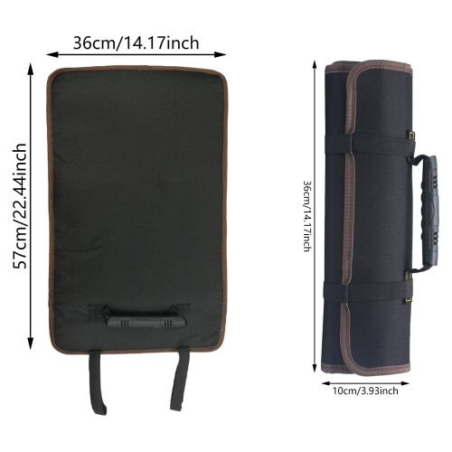Water Resistant Utility Roll Bag With 18 Pockets Suitable For Tool Organization&Easy Transport Efficient Tool Management 2