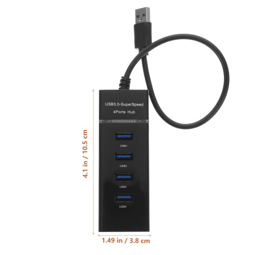 Επέκταση USB Hub Μαύρο Πλαστικό 1 τεμάχιο Συμπαγές και Ελαφρύ 1