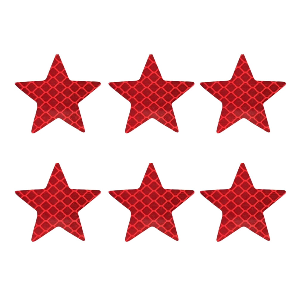 6Pcs Reflective Star Decals For Car Motorcycles Night Visibility Safety Stickers Enhanced Nighttime Safety Easy To Apply Light 9132278121321