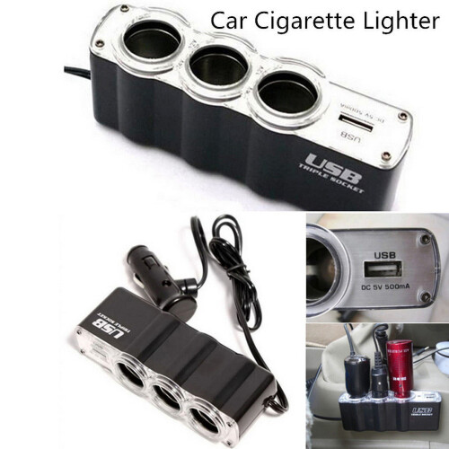 - Διαχωριστής επέκτασης USB τροφοδοσίας αυτοκινήτου και φορτιστής υποδοχής 1 για 1