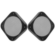 Square Speaker Grill Cover Black 4pcs 4-inch Metal Mesh