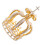 Bridal Headband Crown Tiara Crown Golden 1Pack 6