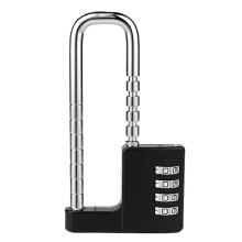 Adjustable U-Shaped Combination Padlock with 4-Digit Code for File Cabinets,Wardrobes,and Doors