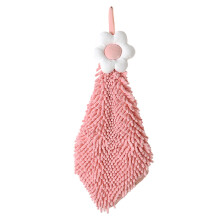 Flower Hanging Chenille Hand Towel For Household Children And Adults