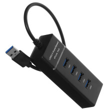 USB-Hub-Verlängerung, schwarz, Kunststoff, 1 Stück, kompakt und leicht