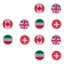 12 Pcs Silicone Tennis Racket Vibration Dampeners Flag Pattern Tennis Racquet Absorbers Tennis Racket Strings Dampers for Players (Random Pattern)