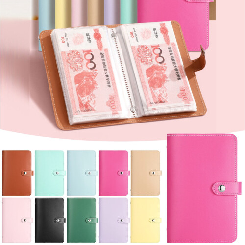 Álbum para guardar notas comemorativas de grande capacidade – 12,7 x 17,8 cm (5 x 7 polegadas) com prendedor de moedas, compatível com notas