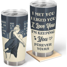Stainless Steel 20oz Tumbler – Romantic Gift for Wife, Compatible with Valentine's Day, Xmas, Anniversary & Birthday
