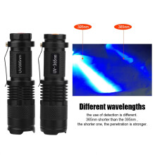 Φακός Blacklight, φακός UV μαύρου φωτός, φακός LED με σοκ - Νυχτερινή πτήση για ψάρεμα