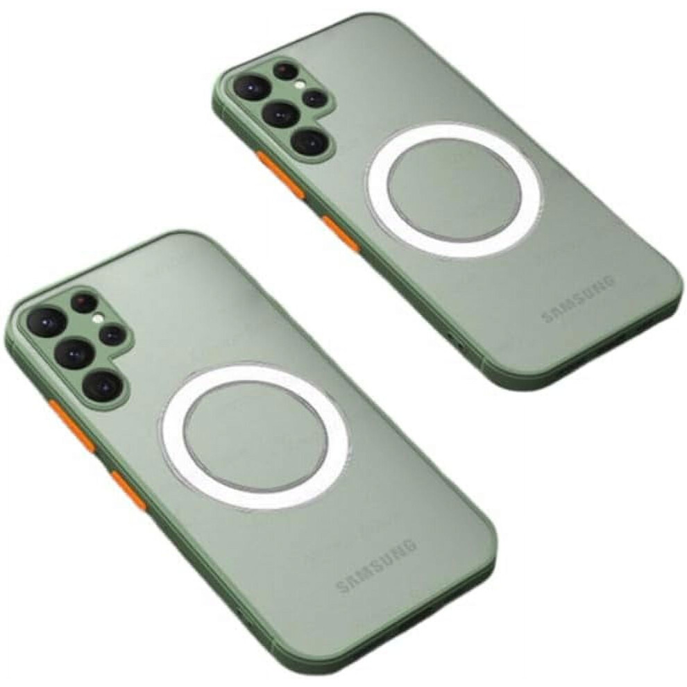 Magnetic Frosted Hard Case, Thin & Compatible With Samsung Galaxy S23/S22/S21 Ultra/Plus/Fe/Note20/Note10/S20 Light 9405492508675