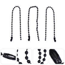 Iron Bead Chain Black Anti-Rust High Polished for Decoration 100Pcs