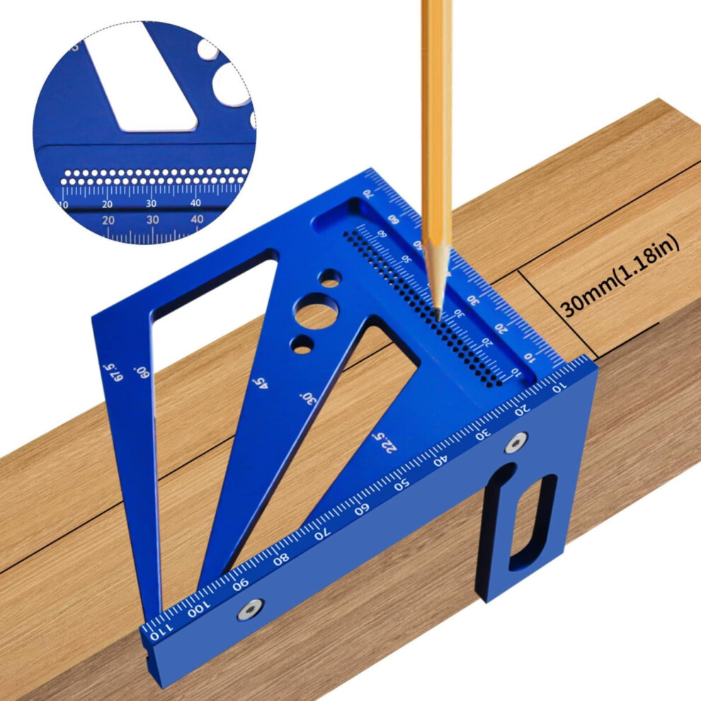 4Th Gen Aluminum Carpenter's Square Ruler Â Right Angle, Marking & Layout Tool Â Compatible With Standard Measuring Systems 9132278122656