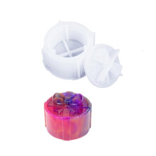 Múnla Silicone le haghaidh Bosca Stórála Coinnle Jar Sealbhóir Seodra Múnla Déanta Roisín Eapocsa