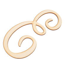 Classic Wooden Letter Wall Decor Beige Wood 1Pcs