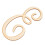 Lettre décorative en bois classique, beige, 1 pièce 1