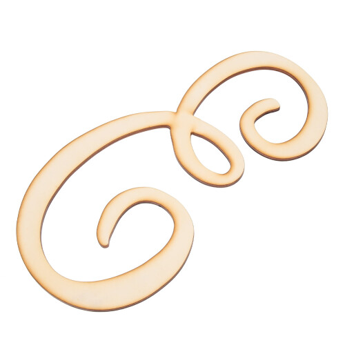 Lettre décorative en bois classique, beige, 1 pièce
