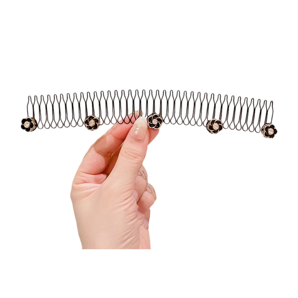 Unisex Invisible Hair Clip Flowers Hairs Finishing Fixer Comb Hairs Holder Stretchable Hair Pins For Girl Women Beauty