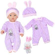 Bambola coniglietto da 18 pollici, vestiti in tessuto per bambole, costume da coniglietto, set da gioco decorativo