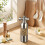 Manual Grinding Bottle 304 Stainless Steel Adjustable Coarseness Mill Kitchen Essentials (Silver) 8