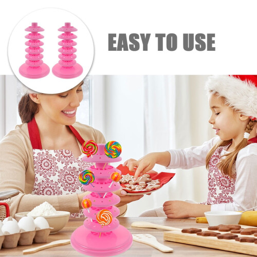 Tabletop Lollipop Stand PP Adjustable Layers 2 Pcs 1