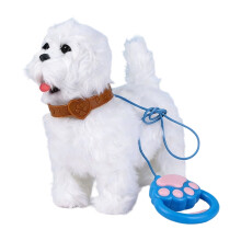 Easy Control Electric Golden Retrievers Toy That Talks And Tongue Out On Leash For Kids Interactive Play