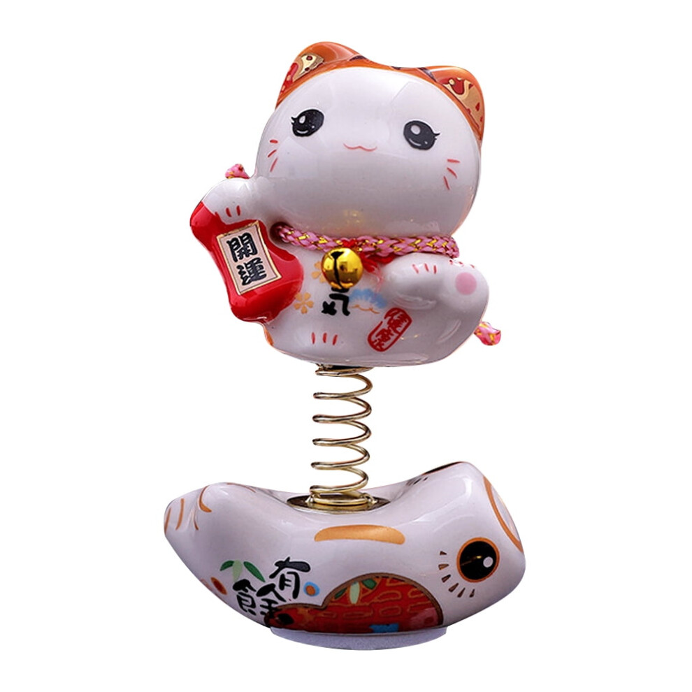 Spring Cat Dashboard Ornament Â Lucky Car Interior Decoration, Compatible With All Vehicles 9405492506695