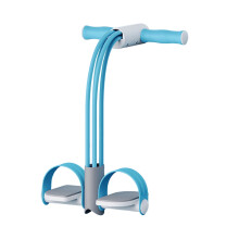 Upgraded 4-Tube Pedal Resistance Trainer with Adjustable Pulley Rope & Smart Stirrup Puller for Abs, Waist, Arms, Legs Fitness