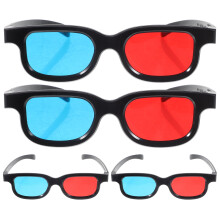 4pcs Plastic Glasses 3 Eyewear Universal Movie Glasses for TV Projector