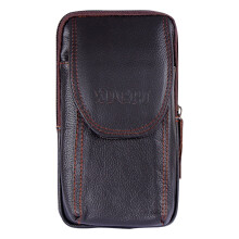 Men Cellphone Holder Bag Slim Coin Pocket Bag Cowhide Wallet For Gift (Brown) Multi-function wallet bag (Brown)