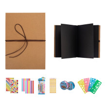 Album foto pliabil tip acordeon de 30 ml cu materiale DIY, pentru meșteșuguri și creații, jurnalism manual pentru pasionații de meșteșuguri
