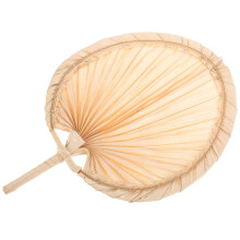 WHAMVOX 1Set Natural Hand Fan Palm Leaf Oval Shape for Elderly Families Summer Beach Party Wedding Home Decoration 16.3X11.6In