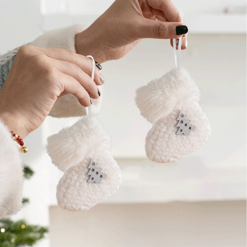 2 Stück Plüsch-Weihnachtsstrümpfe Dekorationen