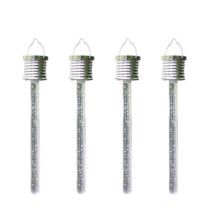 4 pezzi di lampade solari da esterno a tubo in acrilico, luci decorative solari a tubo da appendere