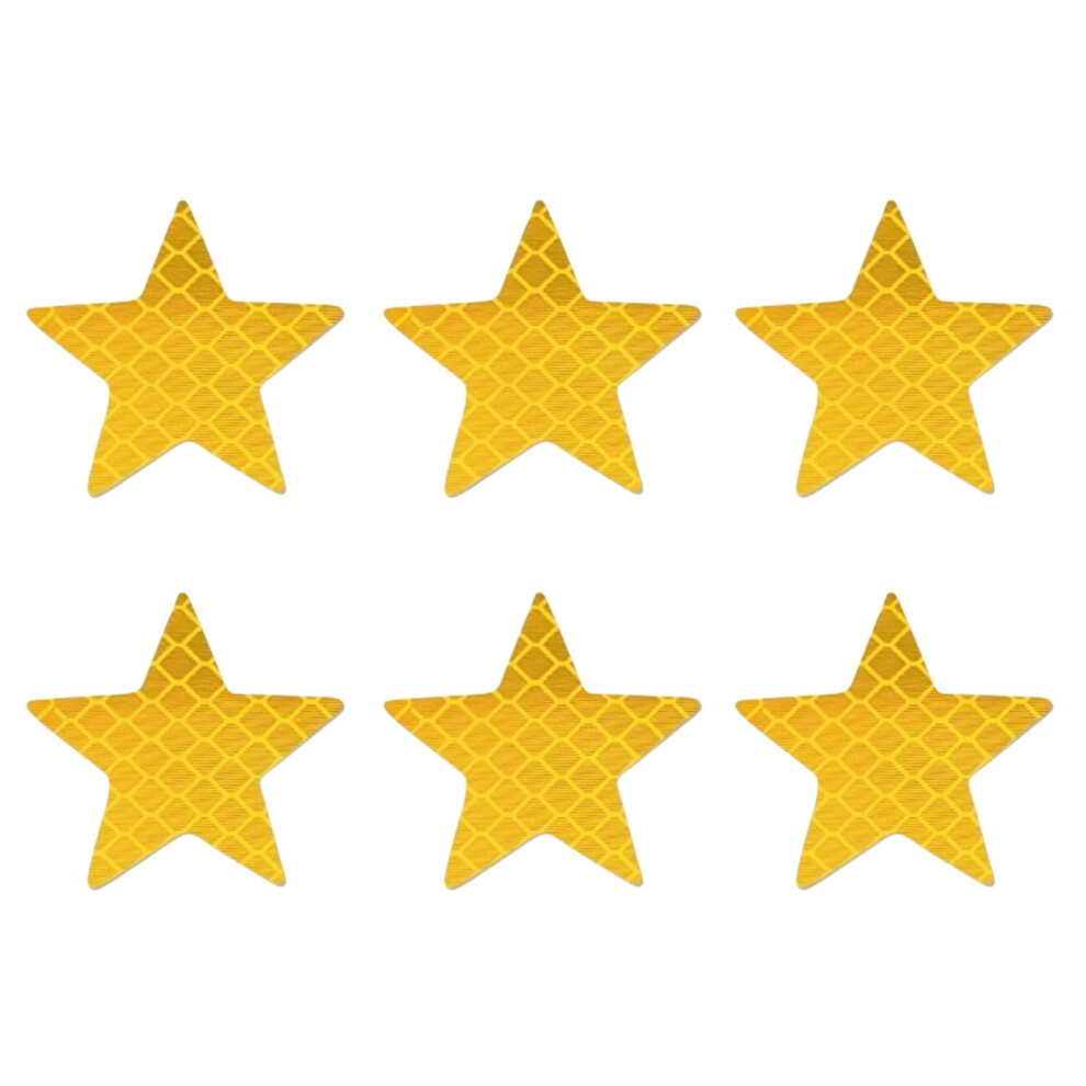 6Pcs Reflective Star Decals For Car Motorcycles Night Visibility Safety Stickers Enhanced Nighttime Safety Easy To Apply Light 9132278124063