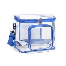 Boîte de rangement transparente et portable XiYing pour l'organisation, les voyages et le camping, en tissu plastique avec poignée renforcée,