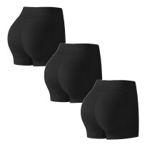 Women's Padded Shapewear Shorts Hip Padding Body Sculpting Buttocks Artifact Briefs Pad Seamless Underwear 3 Pack