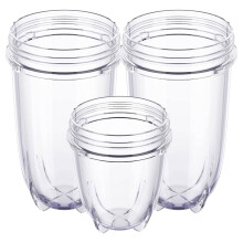 Tazza da 16 once e tazza corta da 12 once, ricambio trasparente per frullatore a proiettile serie MB1001 da 250 W.