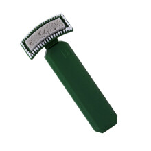 Brosse de nettoyage rectangulaire verte (1 pièce) pour salle de bain et cuisine, en PBT et PP.