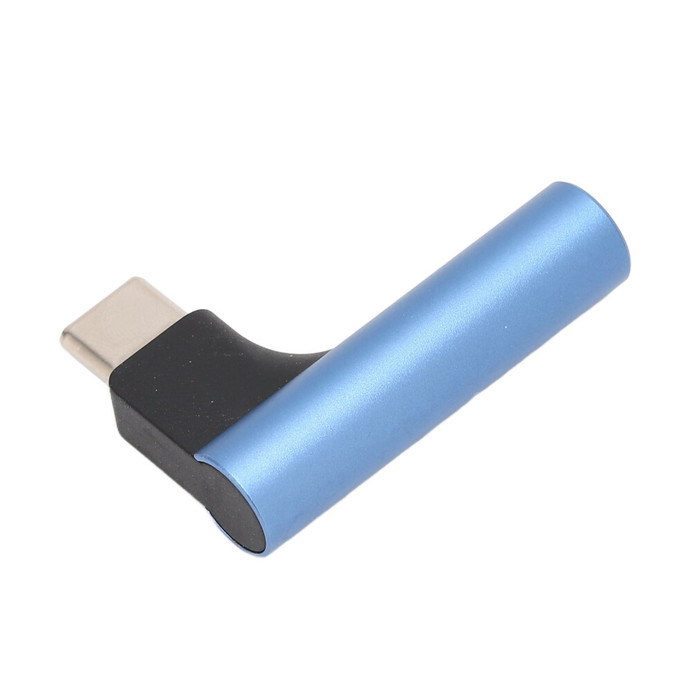Usb C To 3.5Mm Stereo Headphone Jack Adapter Dac & Mic Hifi Right Angle Blue 4941387656120